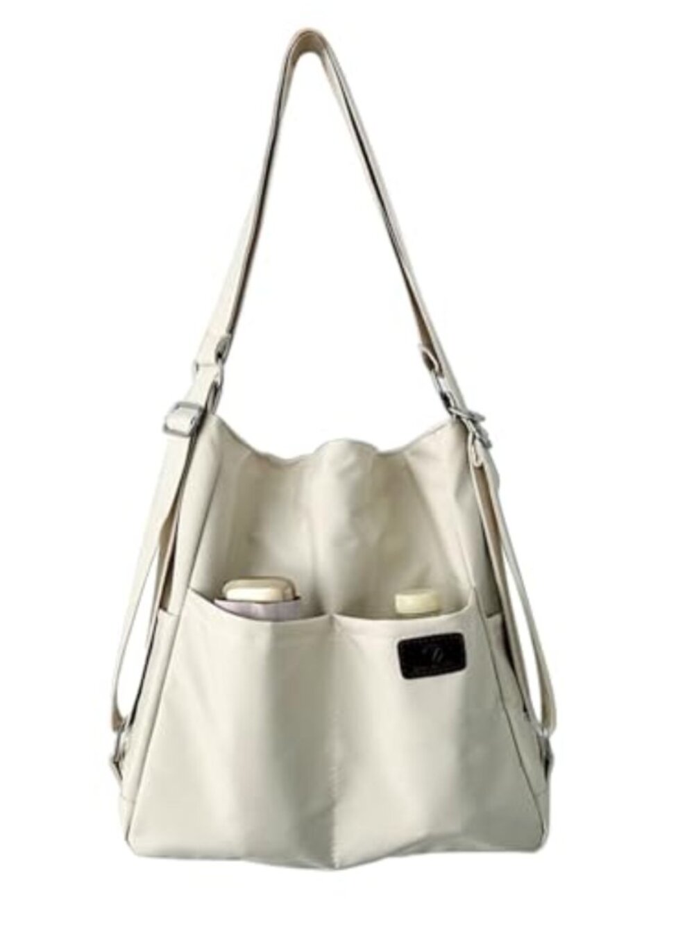 Nylon Backpack Purse 2-in-1 Shoulder Bag Tote Waterproof Multi-Pocket Travel